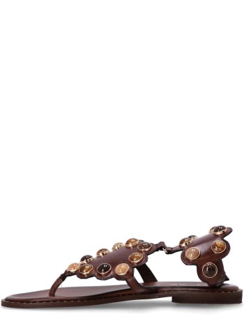 kotris sandals sandal womannisyros flat sandal - k3001 choco 2