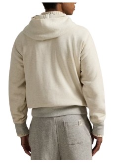 polo ralph lauren sudadera hombre lspo hood m4-long sleevesweatshirt - 710982808001 chalk heather loft heather