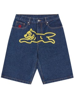 icecream short pant manrunning dog denim shorts - icd25373 indigo