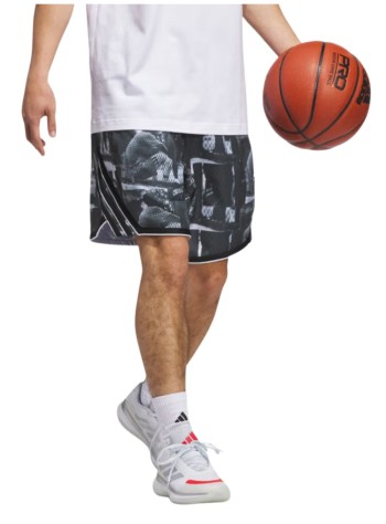 adidas originals pantalon corto hombre crazylite aop 5 - jn2460 blanco negro 2