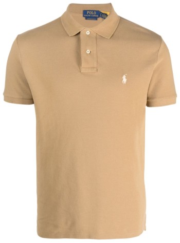 polo ralph lauren polo mansskccmslm1-short sleeve-knit - 710680784332 cafe tan c8176