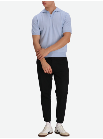aurélien polo manbuttonless polo shortsleeve rib - 0802001005 light blue 2