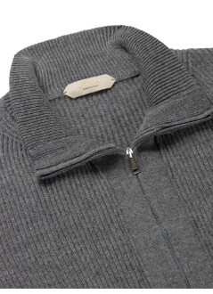 aurélien knitwear manvoyager rib vest - 0802001029 greige
