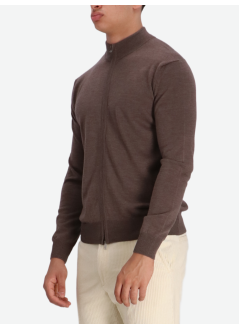 aurélien knitwear manzipper vest - 0802001008 ash grey