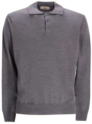 aurélien knitwear manpolo longsleeve - 0802001011 dark grey