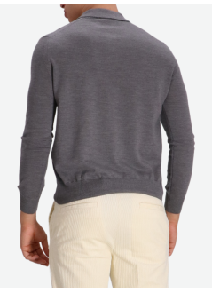 aurélien punto hombre polo longsleeve - 0802001011 dark grey