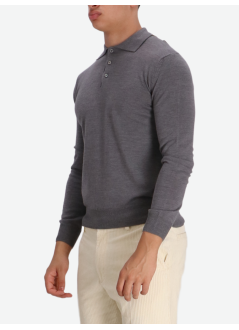aurélien punto hombre polo longsleeve - 0802001011 dark grey