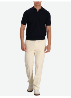 aurélien polo manbuttonless polo shortsleeve rib - 0802001005 navy