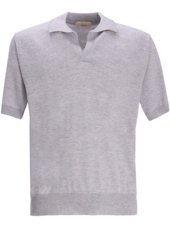 aurélien polo hombre buttonless polo shortsleeve rib - 0802001005 light grey