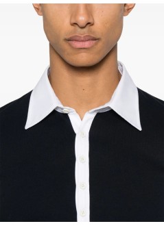 thom browne polo hombre classic fit long sleeve rugby 4 bar - mjp229aj0058 415