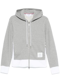 thom browne sudadera hombre zip up hoodie w/ engineered 4 bar - mjt517a03037 055