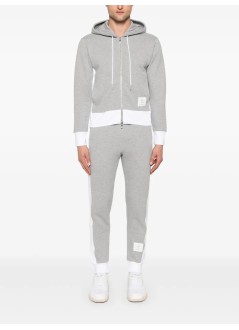thom browne sudadera hombre zip up hoodie w/ engineered 4 bar - mjt517a03037 055