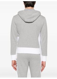 thom browne sudadera hombre zip up hoodie w/ engineered 4 bar - mjt517a03037 055