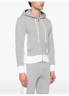 thom browne sudadera hombre zip up hoodie w/ engineered 4 bar - mjt517a03037 055