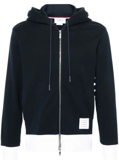 thom browne sudadera hombre zip up hoodie w/ engineered 4 bar - mjt517a03037 415