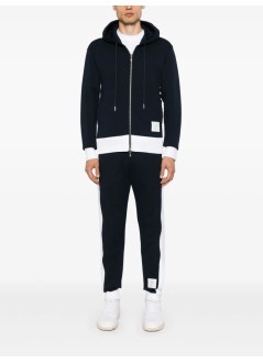 thom browne sudadera hombre zip up hoodie w/ engineered 4 bar - mjt517a03037 415