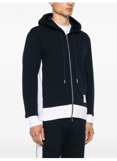 thom browne sudadera hombre zip up hoodie w/ engineered 4 bar - mjt517a03037 415