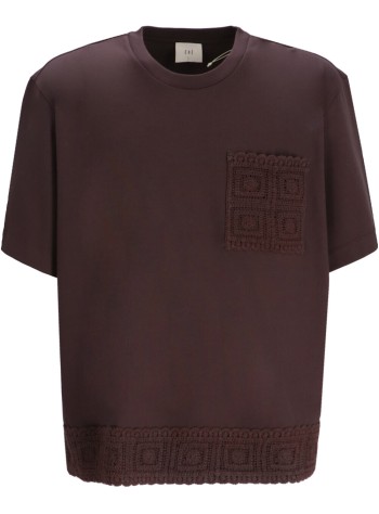 ché studios camiseta hombre inigo t-shirt - 2570538 chocolate brown