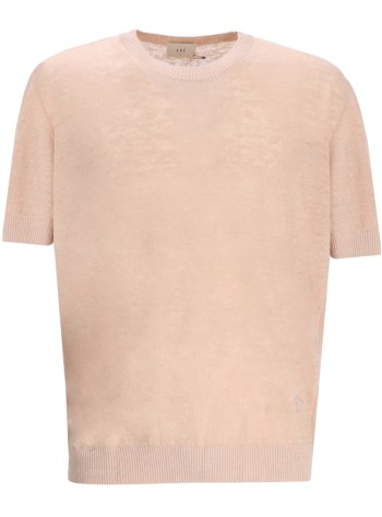 ché studios camiseta hombre ferrier linen t-shirt - 2432221 camel