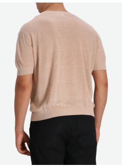 ché studios t-shirt manferrier linen t-shirt - 2432221 camel