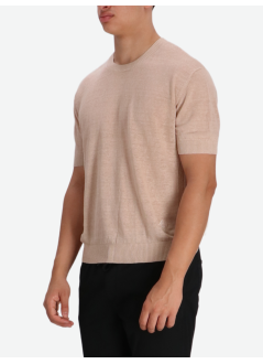 ché studios t-shirt manferrier linen t-shirt - 2432221 camel