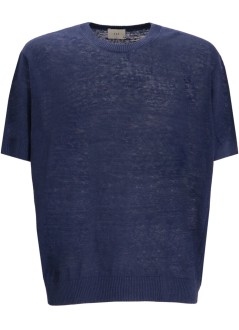 ché studios camiseta hombre ferrier linen t-shirt - 2432212 navy