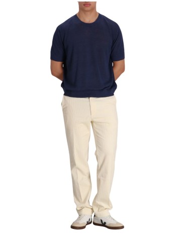ché studios camiseta hombre ferrier linen t-shirt - 2432212 navy 2