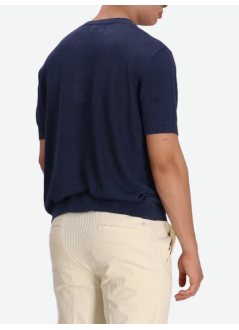 ché studios camiseta hombre ferrier linen t-shirt - 2432212 navy