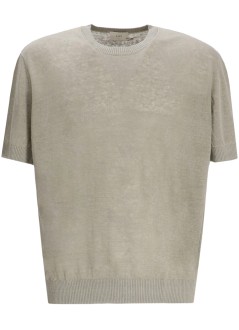 ché studios camiseta hombre ferrier linen t-shirt - 2432216 sage