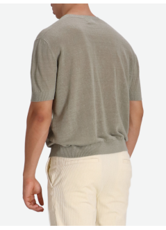 ché studios camiseta hombre ferrier linen t-shirt - 2432216 sage