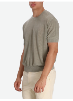 ché studios camiseta hombre ferrier linen t-shirt - 2432216 sage