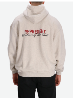 represent sweater manpatron of the club hoodie - mlm4270 cream marl