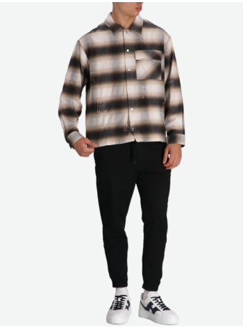 represent shirt manall over initial flannel - mlm100778 latte 2