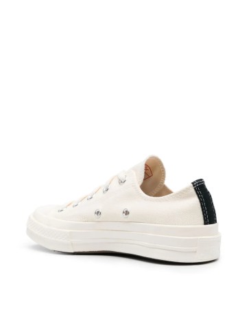 comme des garçons play sneaker mujer converse small red heart low top - azk128001 beige 2