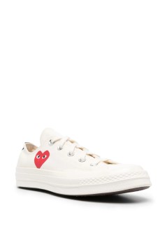 comme des garçons play sneaker mujer converse small red heart low top - azk128001 beige
