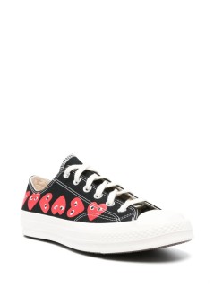 comme des garçons play sneaker mujer converse multi heart low top - azk126001 black