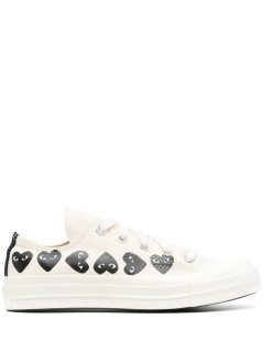 comme des garçons play sneaker mujer converse multi heart low top - azk126001 beige