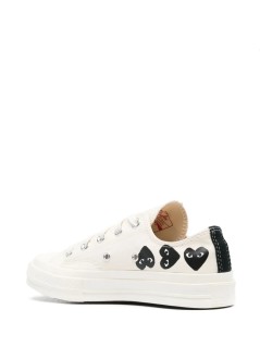 comme des garçons play sneaker mujer converse multi heart low top - azk126001 beige