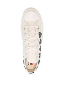 comme des garçons play sneaker mujer converse multi heart low top - azk126001 beige