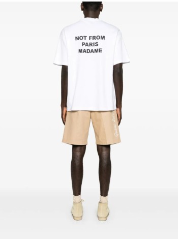drôle de monsieur camiseta hombre le t-shirt slogan - permts203co002opw optic white 2