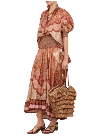 zimmermann t-shirt womanwanderlust frill blouse - 5655trs262 tbml 2