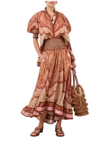 zimmermann skirt womanwanderlust frill maxi skirt - 5656srs262 tbml 2