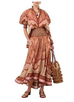 zimmermann skirt womanwanderlust frill maxi skirt - 5656srs262 tbml