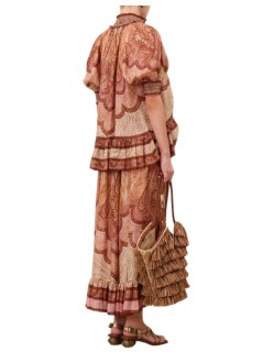 zimmermann skirt womanwanderlust frill maxi skirt - 5656srs262 tbml