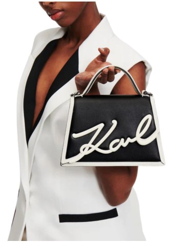 karl lagerfeld crossbody womank/signature 2.0 sp sm cb bl/wh - a1w30224 998 2