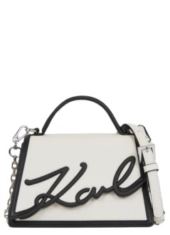 karl lagerfeld crossbody womank/signature 2.0 sp sm cb bl/wh - a1w30224 101