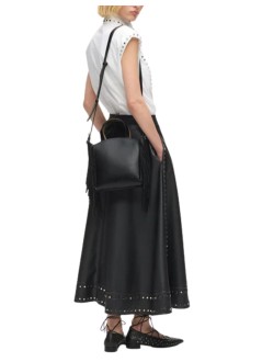 karl lagerfeld crossbody womank/circle sm zip tote fringes - b1w30264 1av