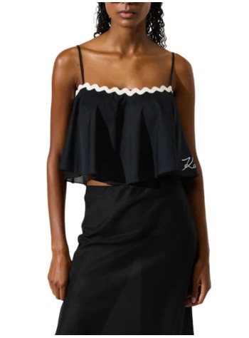 karl lagerfeld otros mujer signature scallop beach top - b1w46022 999 2