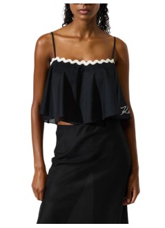 karl lagerfeld otros mujer signature scallop beach top - b1w46022 999