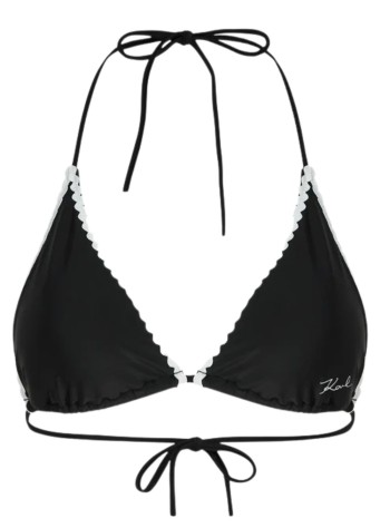 karl lagerfeld bikini bra womansignature scallop triangle top - b1w46019 999
